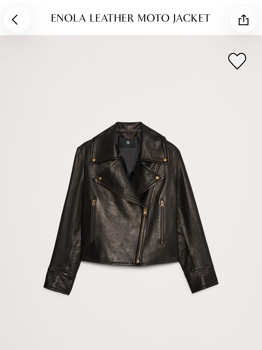 Black Leather Moto Jacket - Banana Republic